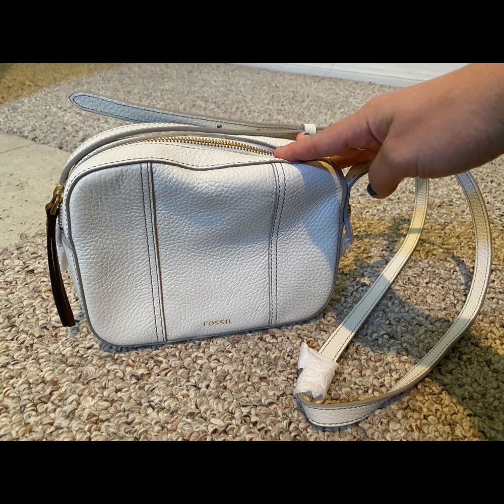 Fossil Gemma Camera Bag Coconut Crossbody Gem